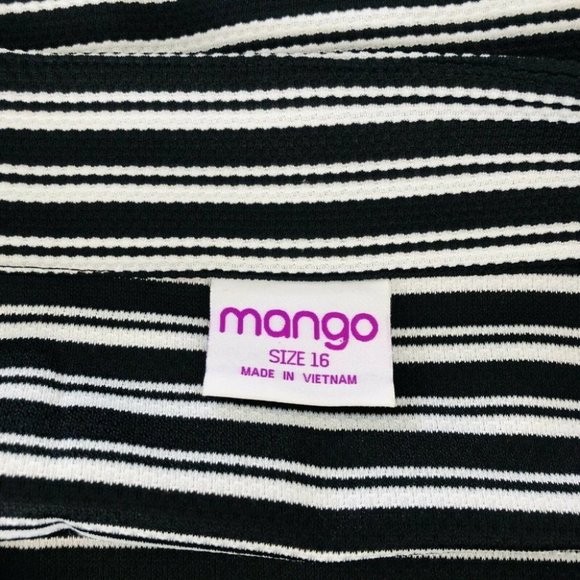 Mango Stripe Boat Neck Summer Dress Women’s Size 16 - Picture 3 of 6